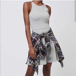 Topshop Thick Ribbed Skater Dress